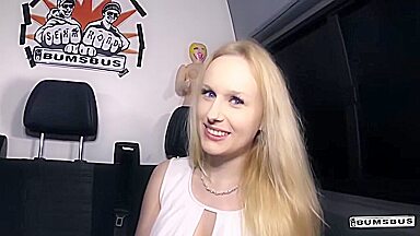 Interracial bus sex with busty German blondie Angel Wicky